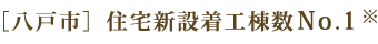 [八戸市]住宅新設着工棟数No.1 ※